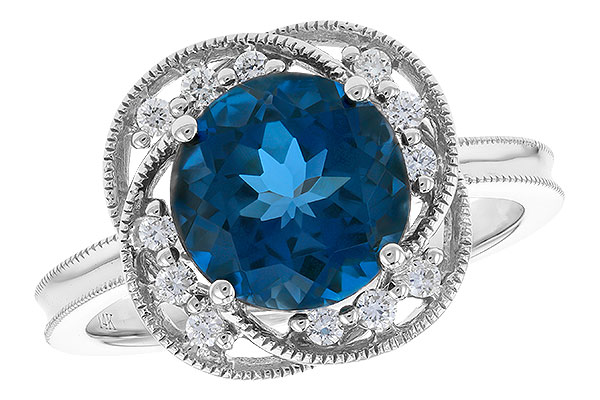 L282-94531: LDS RG 2.90 LONDON BLUE TOPAZ 3.05 TGW (9MM LBT)