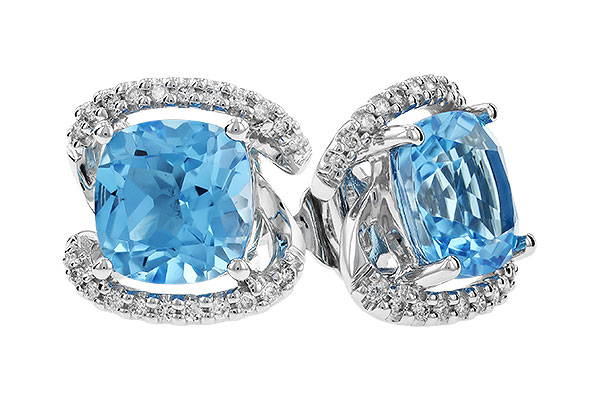 L282-95422: EARR 3.24 TW BLUE TOPAZ 3.40 TGW