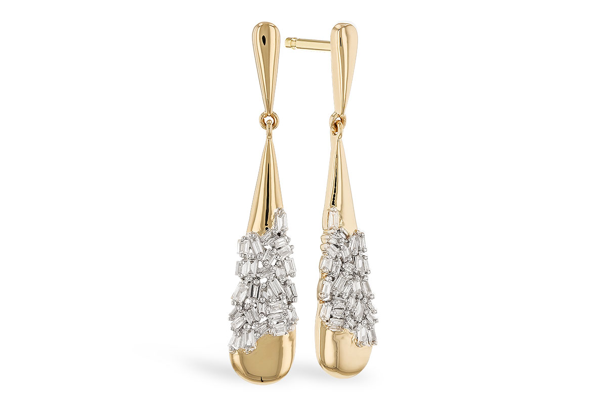 L282-96304: EARRINGS .20 TW BAGUETTE DIAS