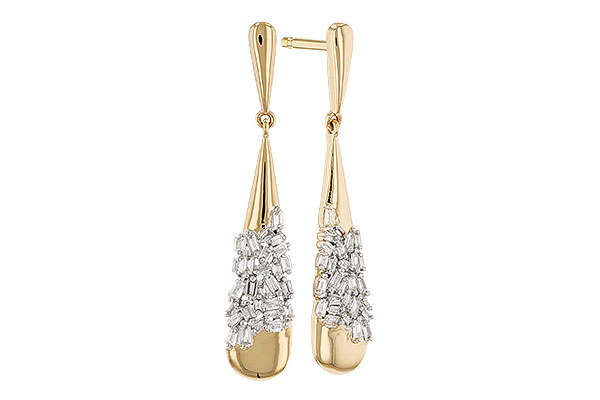 L282-96304: EARRINGS .20 TW BAGUETTE DIAS