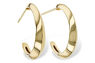 L283-84495: GOLD EARRINGS (25MM)