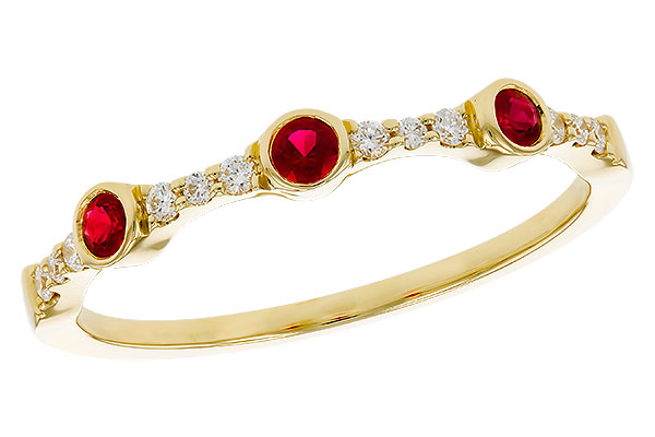 L283-85413: LDS WED RG .15 RUBY .24 TGW