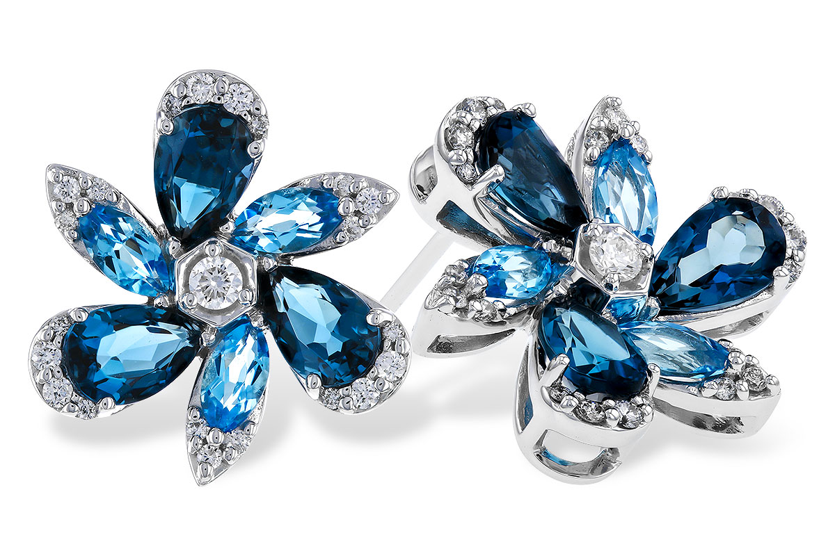 L283-86295: EARRINGS 3.37 BLUE TOPAZ 3.64 TGW