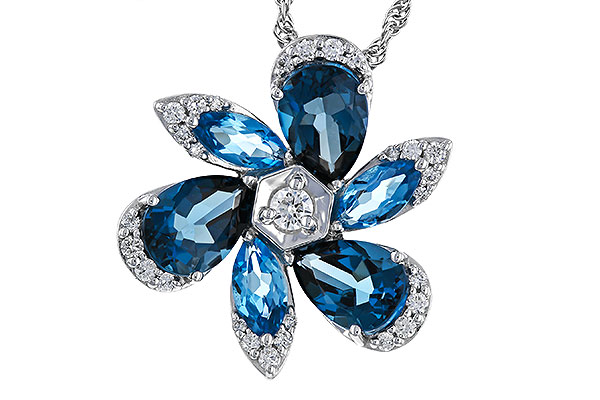 L283-86304: NECKLACE 3.03 BLUE TOPAZ 3.22 TGW
