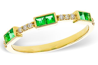 L283-87250: LDS WED RG .23 TW EMERALD .30 TGW