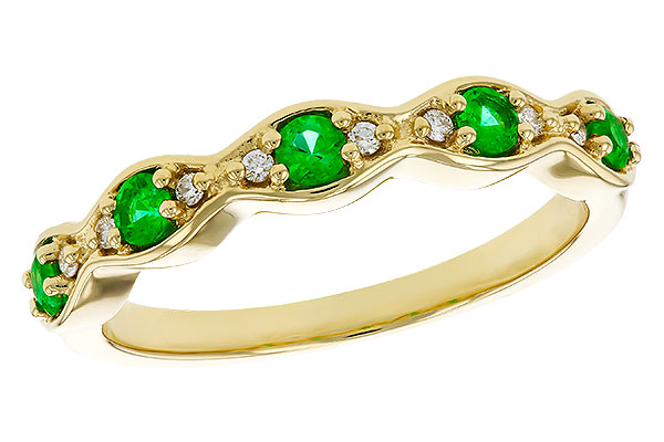 L283-90831: LDS WED RG .21 TW EMERALD .27 TGW