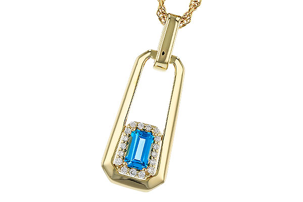 L283-90877: NECKLACE .33 BLUE TOPAZ .40 TGW (5x3MM BT)