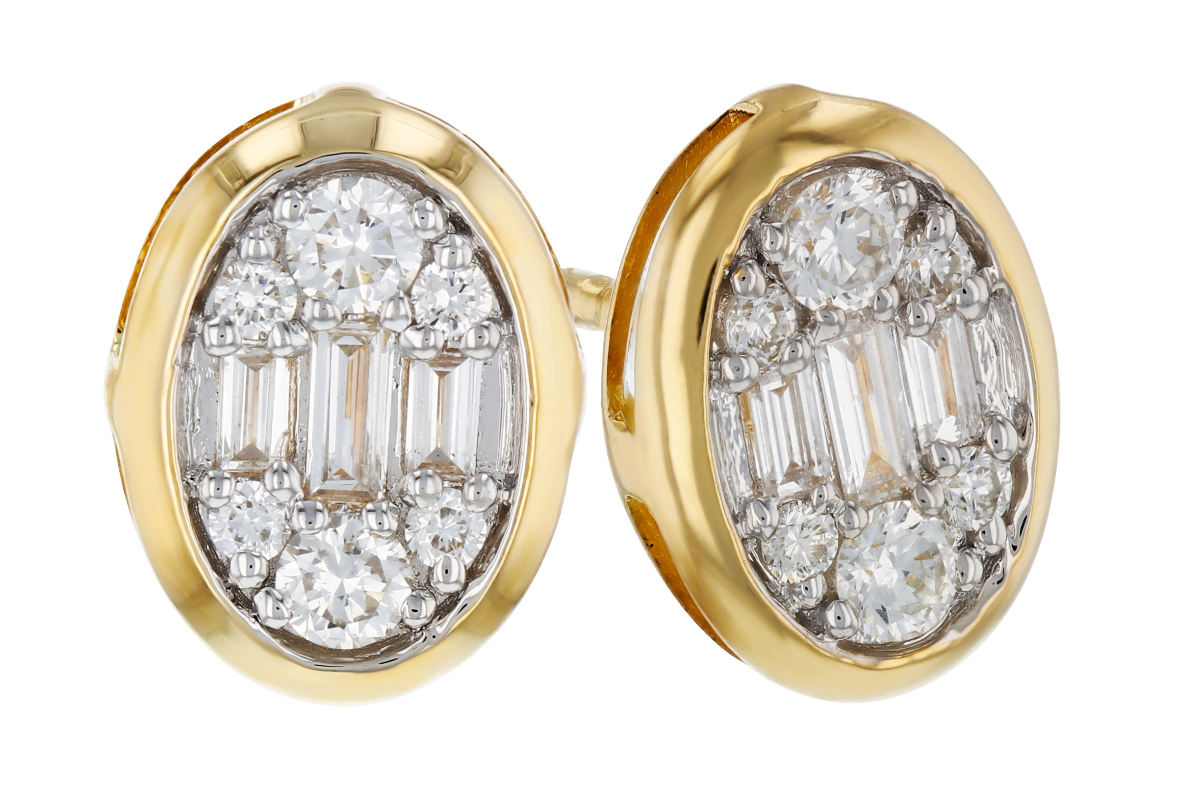 L284-75431: EARRINGS .08 TW BAGUETTE .24 TW