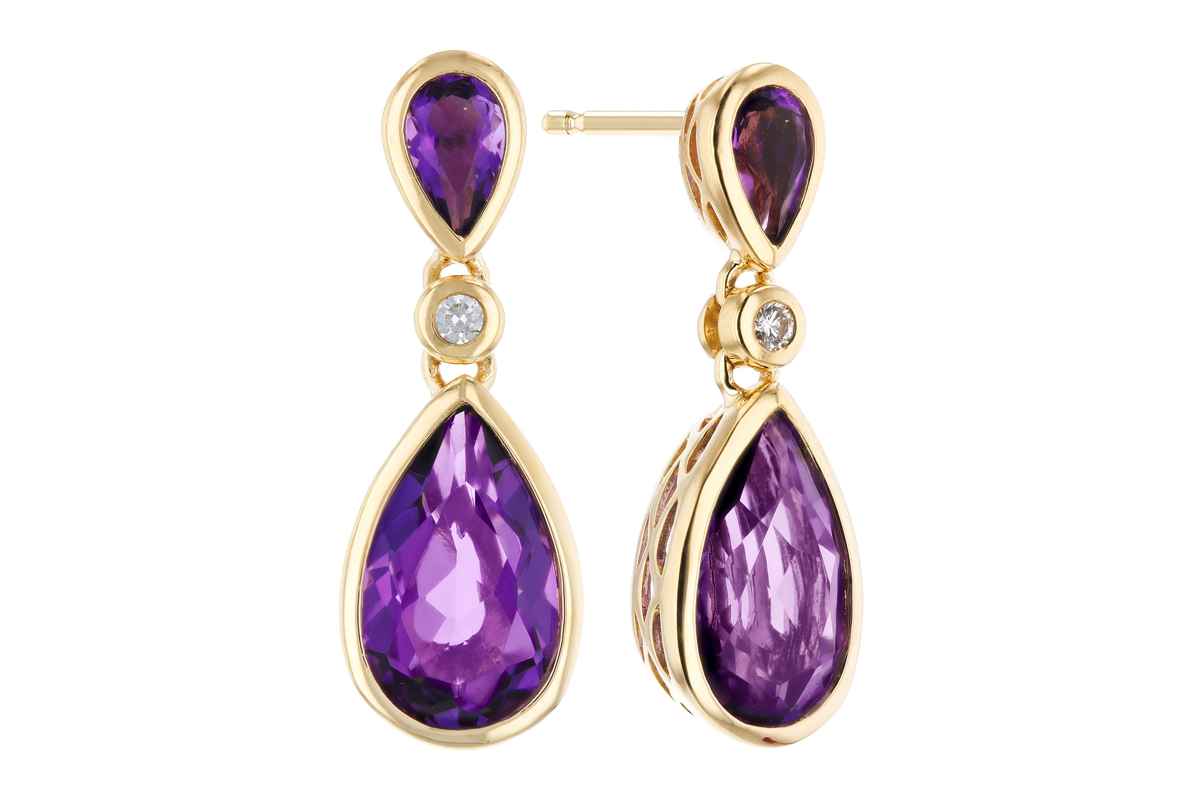 L284-76277: EARRINGS 2.80 TW AMETHYST 2.84 TGW