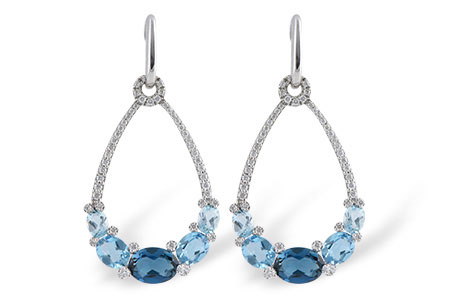 M197-49040: EARR 3.75 BLUE TOPAZ 4.17 TGW