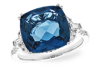 M282-95440: LDS RG 9.00 LONDON BLUE TOPAZ 9.25 TGW (12MM LBT)