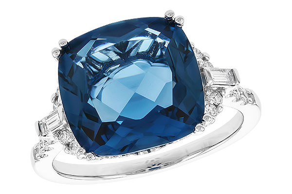 M282-95440: LDS RG 9.00 LONDON BLUE TOPAZ 9.25 TGW (12MM LBT)