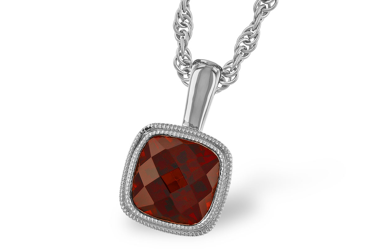 M282-97268: NECKLACE 1.22 CT GARNET