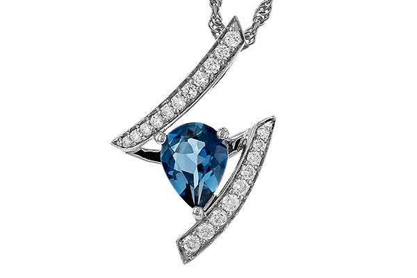 M283-83577: NECK 1.04 LONDON BLUE TOPAZ 1.23 TGW (8x6MM)