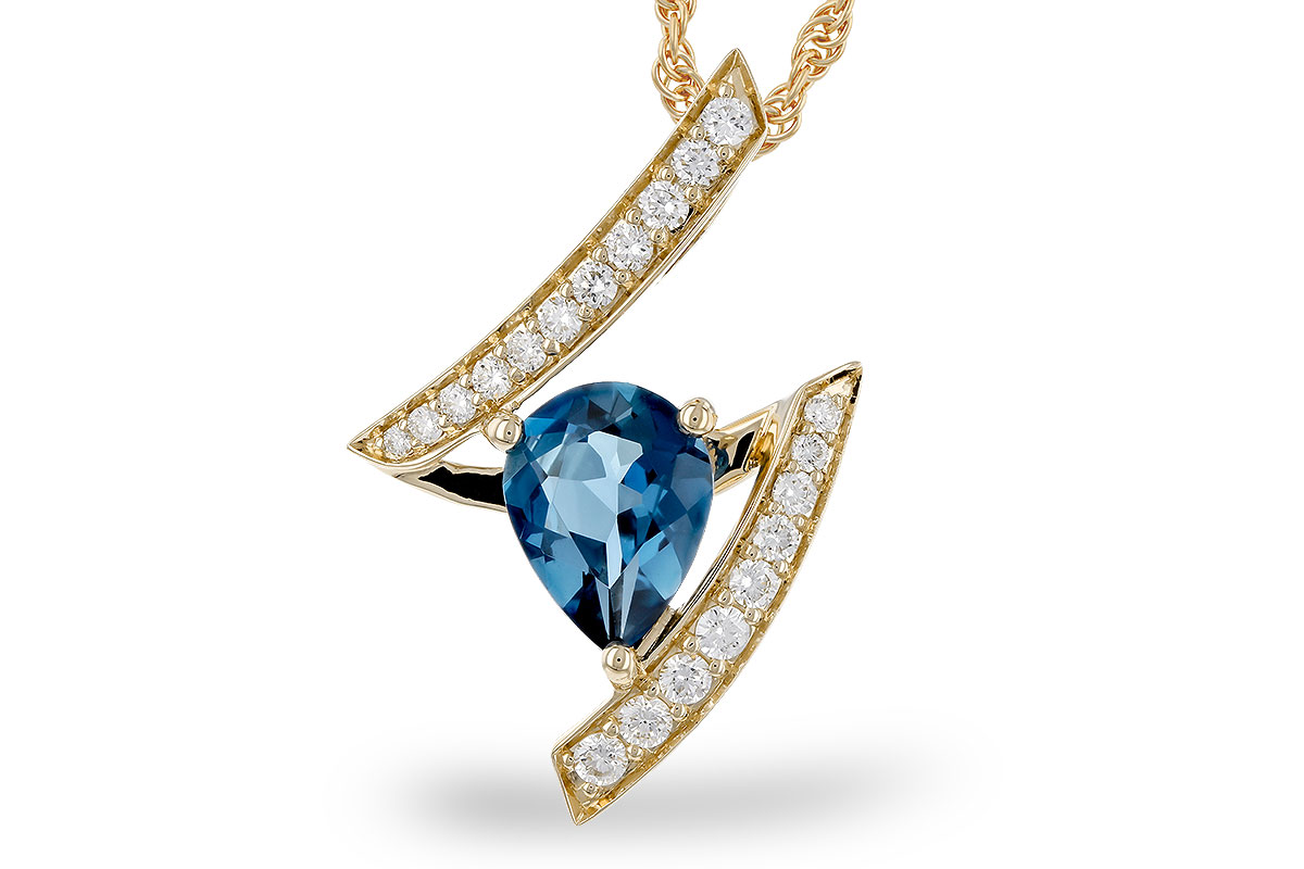M283-83577: NECK 1.04 LONDON BLUE TOPAZ 1.23 TGW (8x6MM)