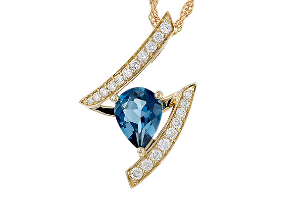 M283-83577: NECK 1.04 LONDON BLUE TOPAZ 1.23 TGW (8x6MM)