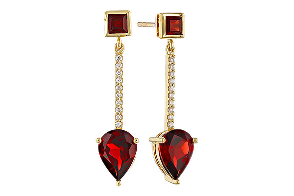 M283-84468: EARRINGS 2.70 TW GARNET 2.77 TGW