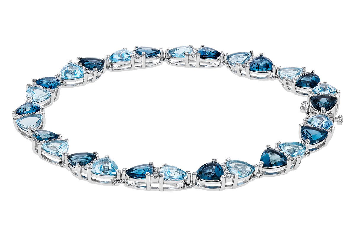 M283-84513: BRACELET 12.20 BLUE TOPAZ 12.50 TGW (7")