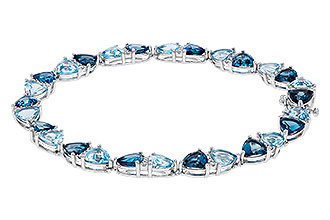 M283-84513: BRACELET 12.20 BLUE TOPAZ 12.50 TGW (7")