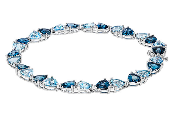 M283-84513: BRACELET 12.20 BLUE TOPAZ 12.50 TGW (7")