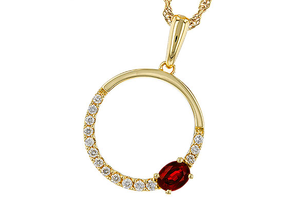 M283-85377: NECKLACE .26 RUBY .41 TGW