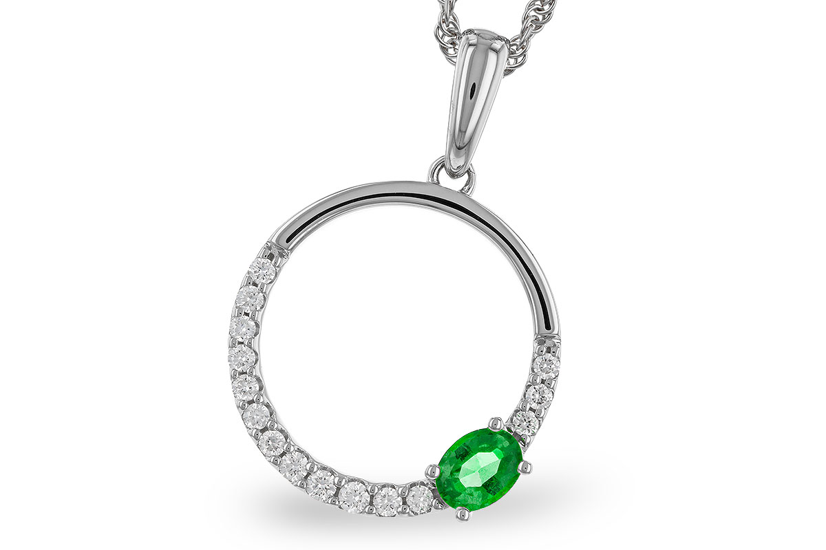 M283-85386: NECKLACE .19 EMERALD .34 TGW