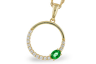 M283-85386: NECKLACE .19 EMERALD .34 TGW