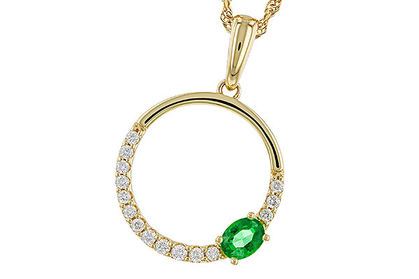 M283-85386: NECKLACE .19 EMERALD .34 TGW