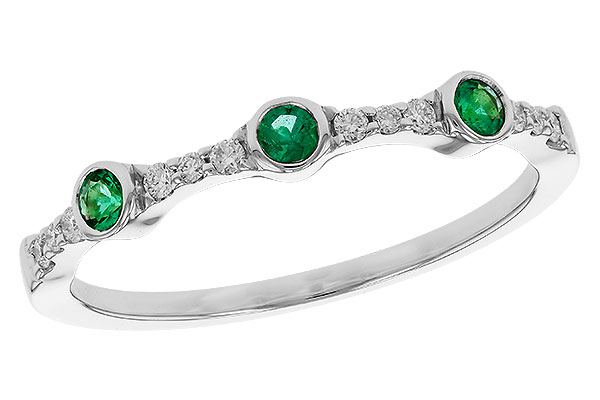 M283-85404: LDS WED RG .11 EMERALD .20 TGW