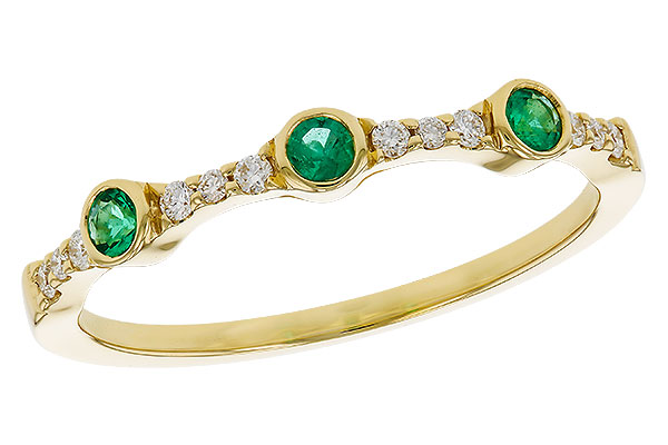M283-85404: LDS WED RG .11 EMERALD .20 TGW