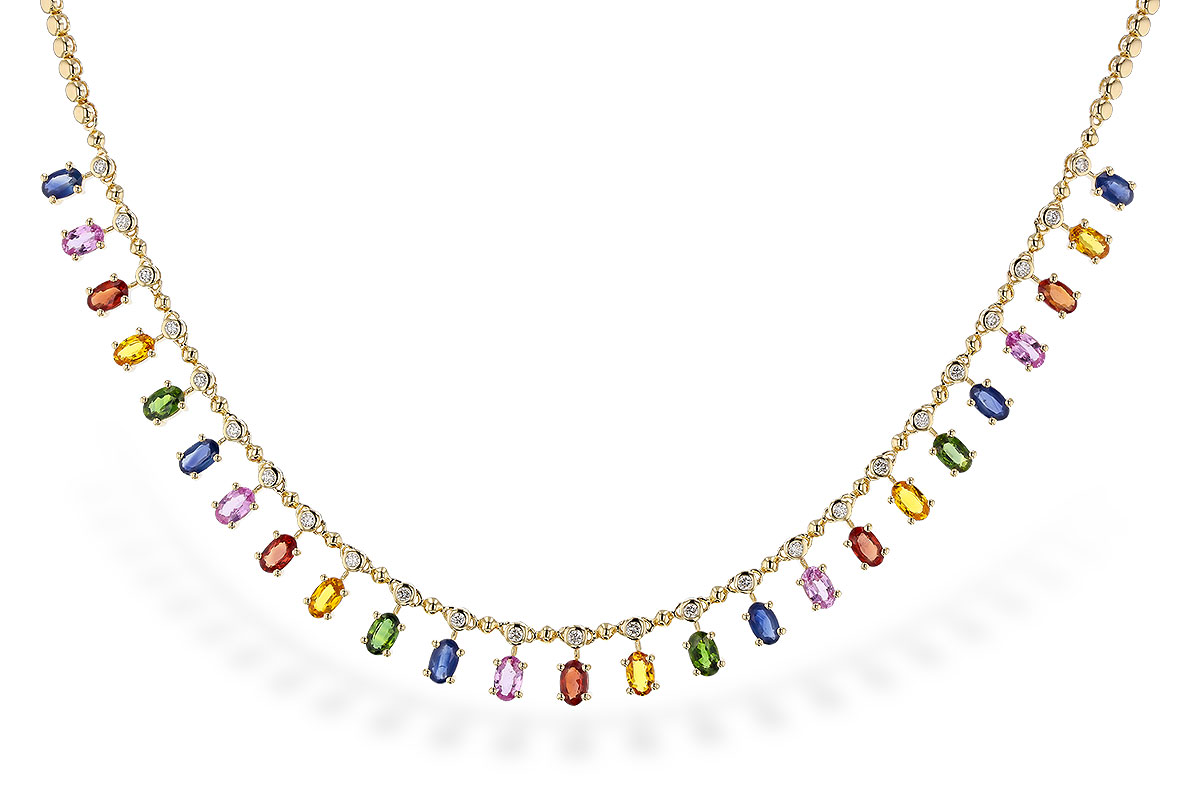 M283-86295: NECK 6.75 MULTI-COLOR SAPP 7.21 TGW (17.25")