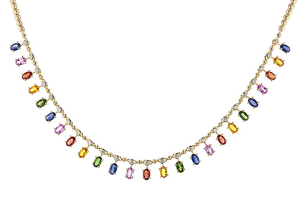 M283-86295: NECK 6.75 MULTI-COLOR SAPP 7.21 TGW (17.25")