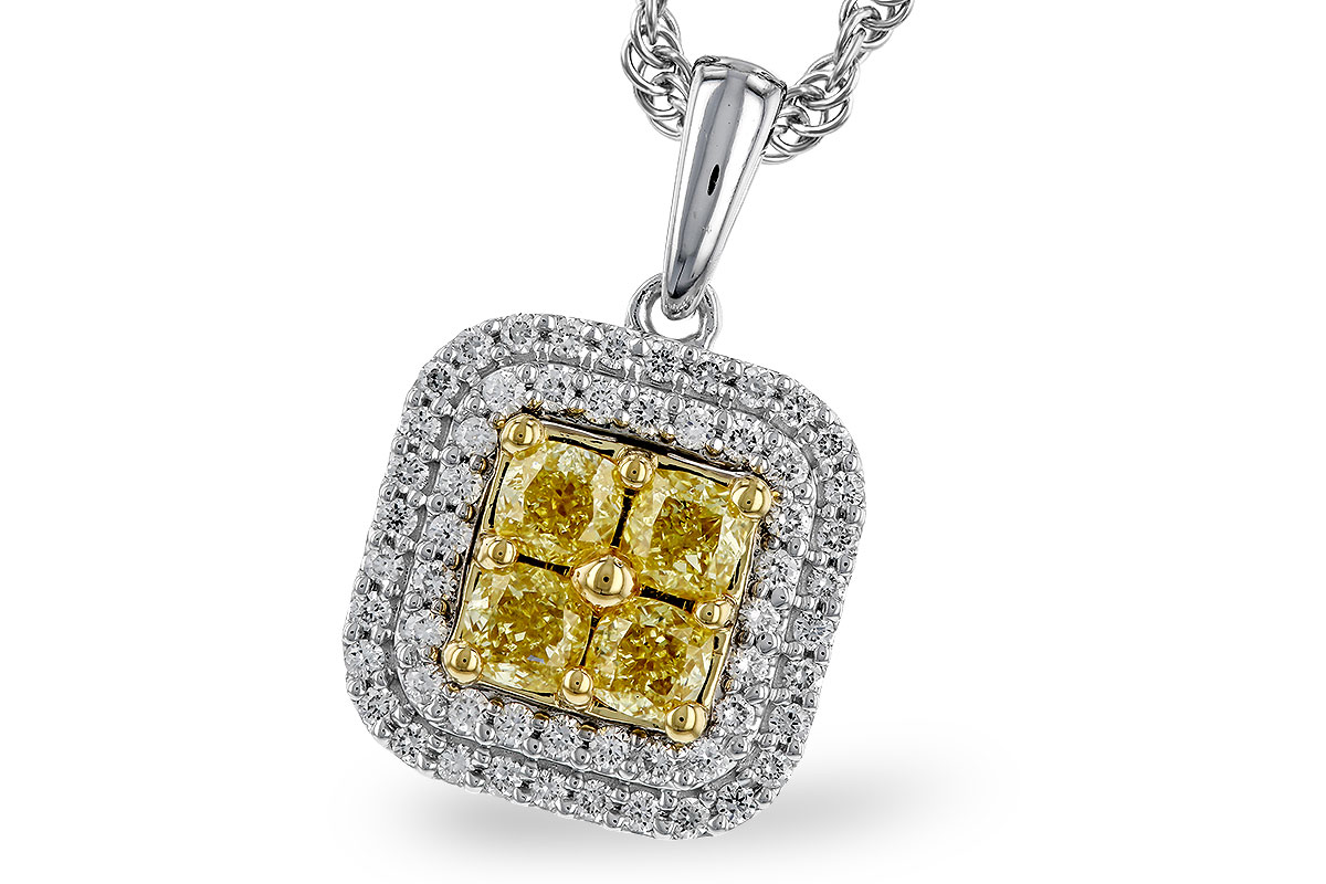 M283-86304: NECK .52 FANCY YELLOW DIAMONDS .72 TW