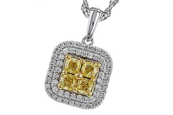 M283-86304: NECK .52 FANCY YELLOW DIAMONDS .72 TW