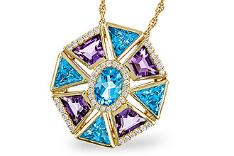 M283-86313: NECKLACE 4.47 SEMI-PREC (BT & AMY) 4.65 TGW