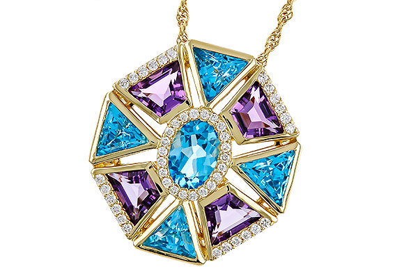 M283-86313: NECKLACE 4.47 SEMI-PREC (BT & AMY) 4.65 TGW
