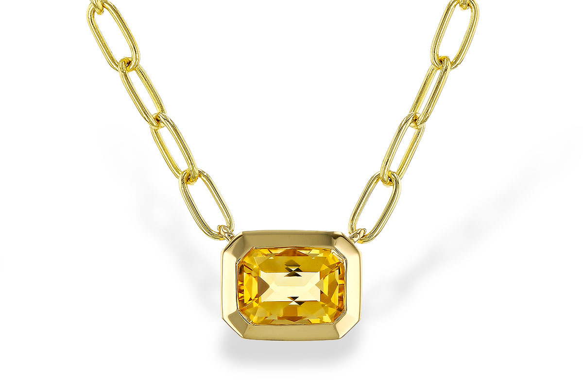 M283-88159: NECKLACE .86 CITRINE (18")