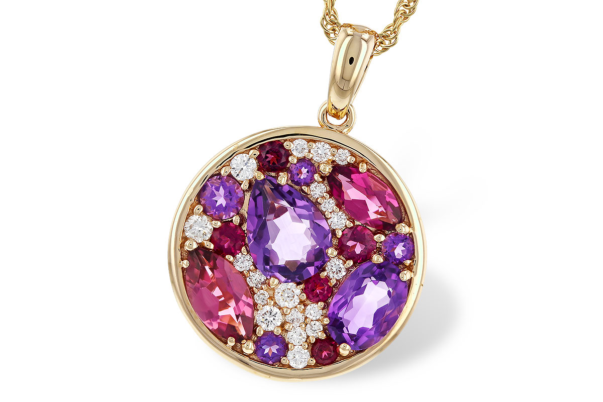 M283-89086: NECK 1.83 TW SEMI-PRECIOUS (P.TOUR, AMY) 2.00 TGW