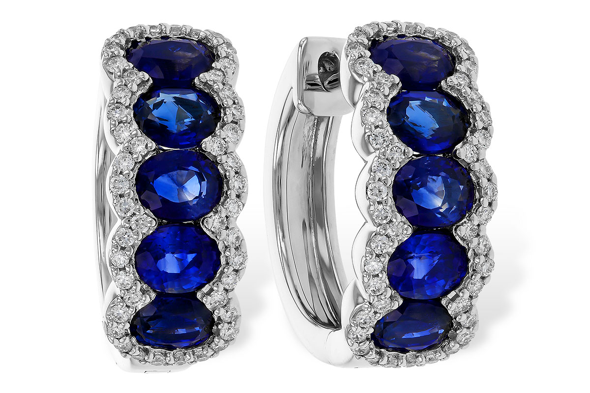 M283-89913: EARRINGS 2.32 TW SAPPHIRE 2.57 TGW