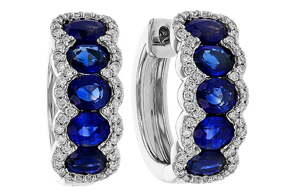 M283-89913: EARRINGS 2.32 TW SAPPHIRE 2.57 TGW