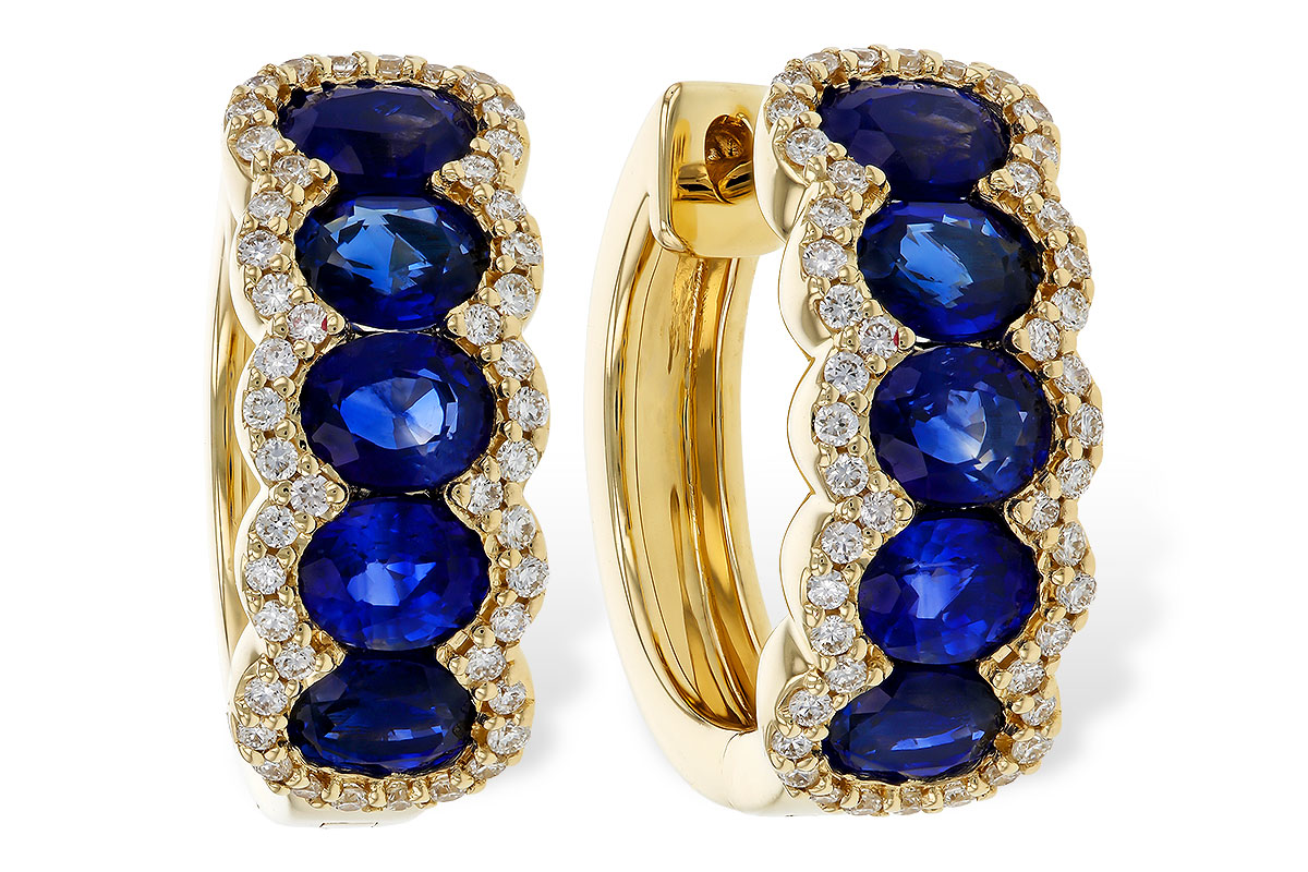 M283-89913: EARRINGS 2.32 TW SAPPHIRE 2.57 TGW