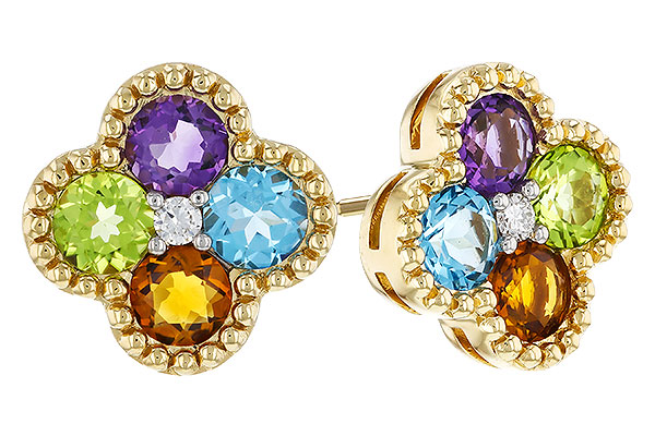 M283-90859: EARRINGS 1.88 SEMI-PREC (AMY,BT,CIT,PER) 1.93 TGW