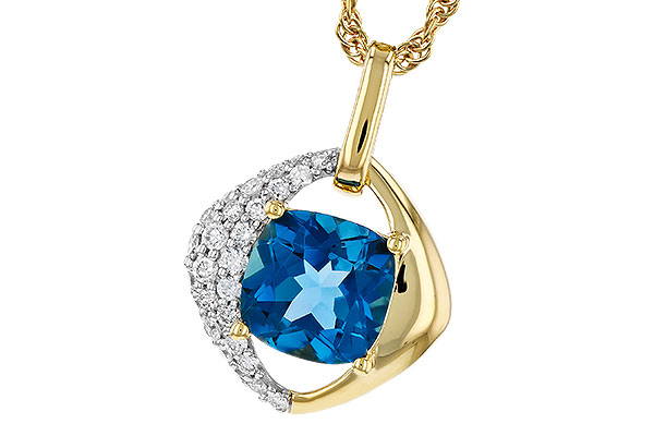 M284-73568: NECK 1.43 LONDON BLUE TOPAZ 1.62 TGW (7MM LBT)