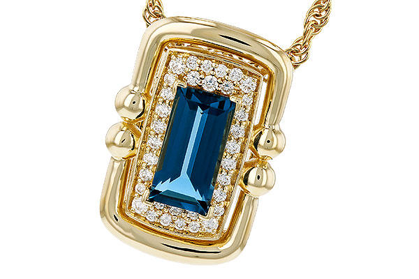 M284-73586: NECK .84 LONDON BLUE TOPAZ .96 TGW (8x4MM LBT)