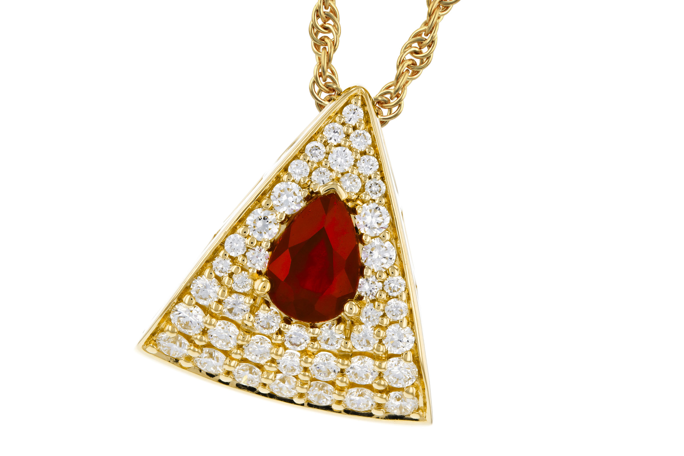 M284-75440: NECKLACE .46 RUBY .80 TGW (6x4MM RU)