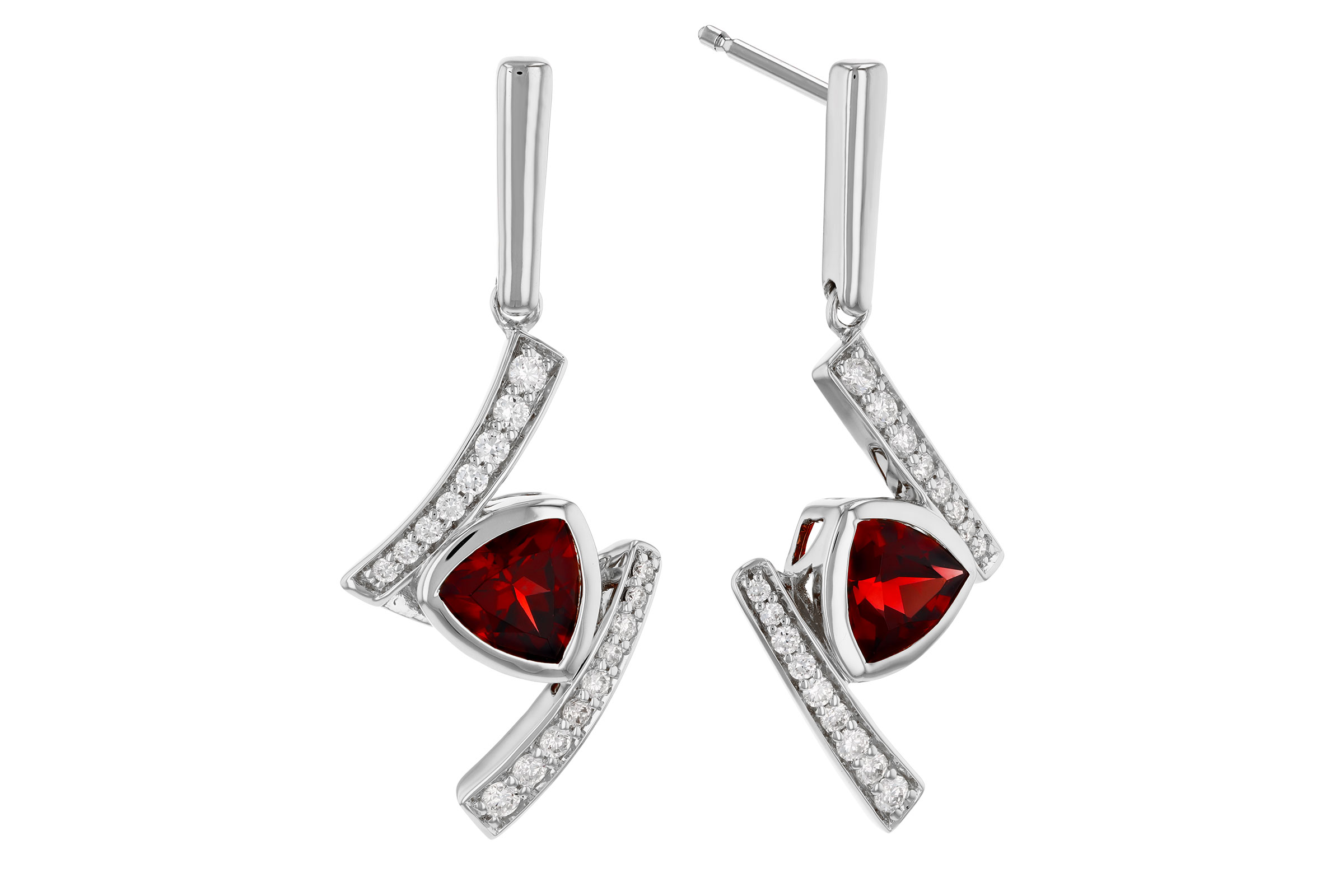 M284-76322: EARRINGS .99 TW GARNET 1.16 TGW (5MM GAR)
